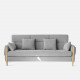 Macaron Sofa II, Oak with Light Grey Fabric Macaron Sofa II, Oak with Light Grey Fabric